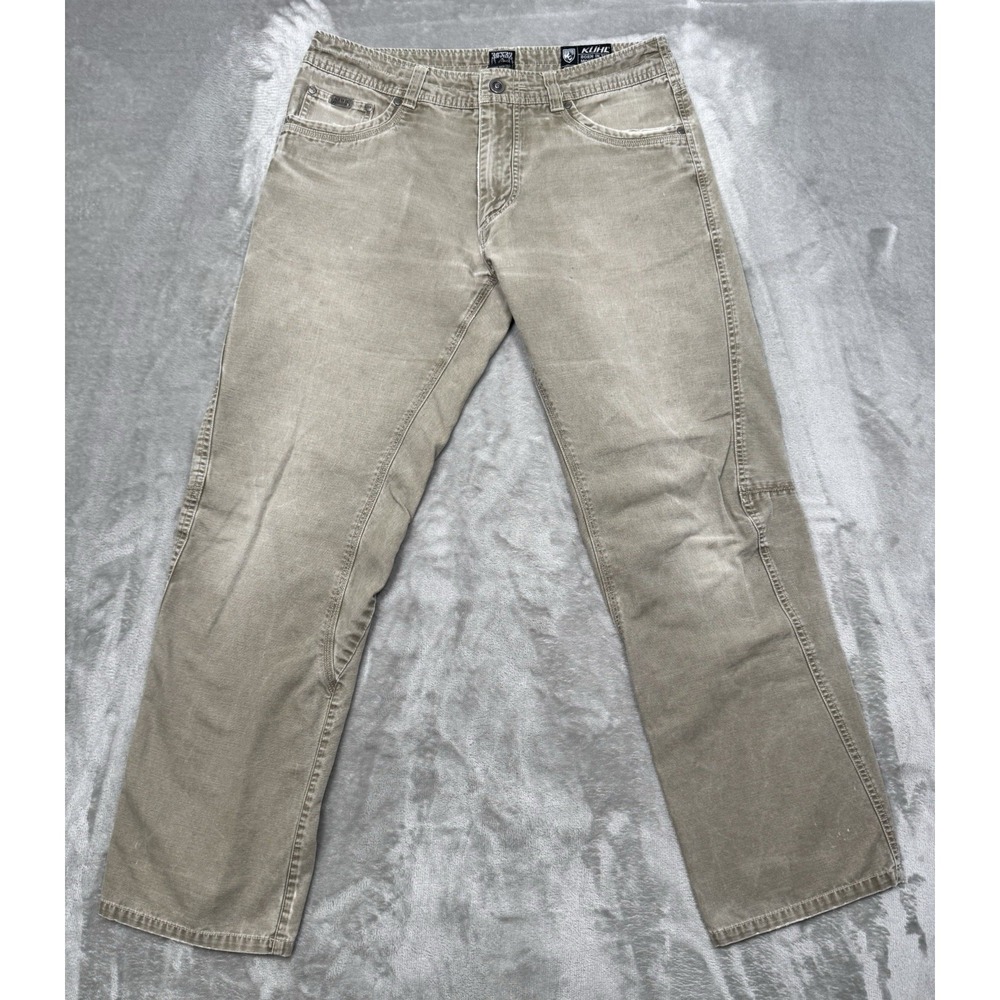 Kuhl Pants Mens 34x32 Outkast Beige Cotton Hiking Work Utility Tactical Cargo